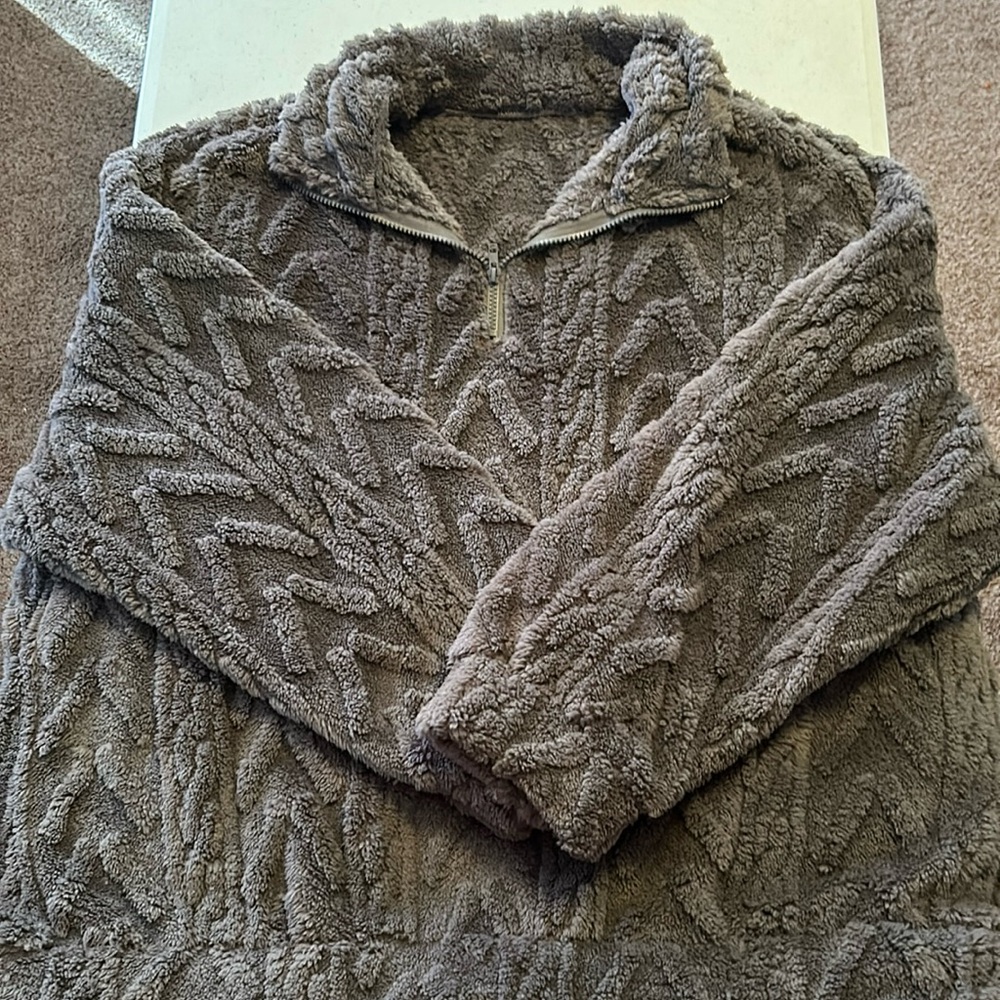SHEIN curve 3xl fuzzy textured jacket